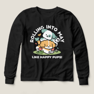 Joyeux Chiots Arrivés En Mai - Kawaii Dog Art