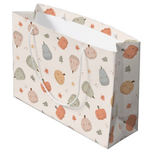 Joyeux Citrouille Motif - Grand sac cadeau
