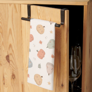 Joyeux Citrouille Motif - Serviette de cuisine