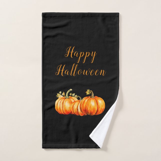 Joyeux Citrouilles d'Halloween (Serviette à main)
