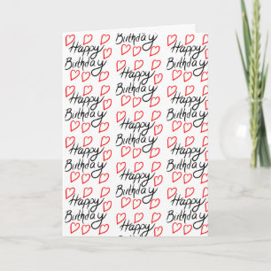 Joyeux Coeurs Bonne Carte d'Anniversaire