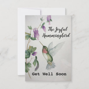 Joyeux colibri obtenir la carte de bien