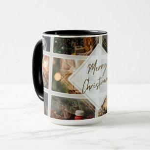 'Joyeux Collage de photos de Noël'   Café Mug  