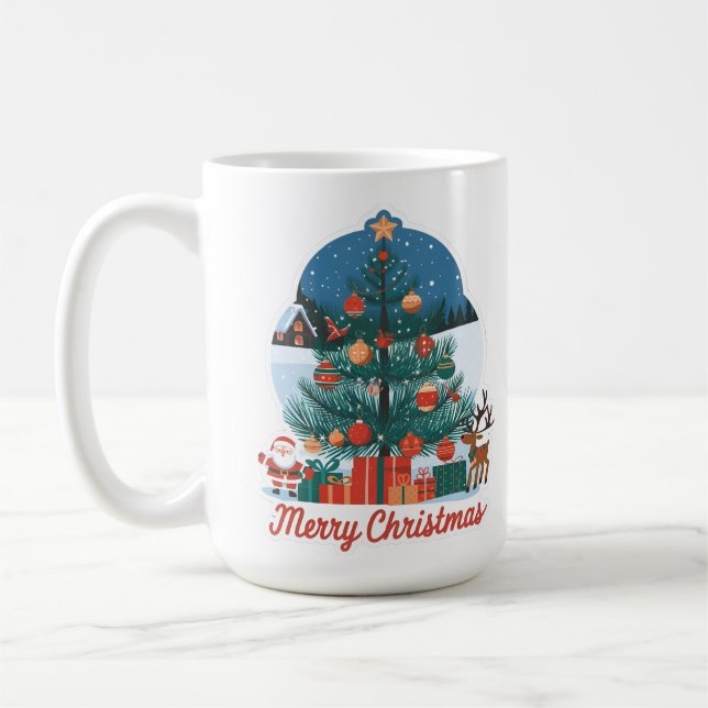 Joyeux Combo Mug de Noël : Joyeux Nouveau Modèle (Gauche)