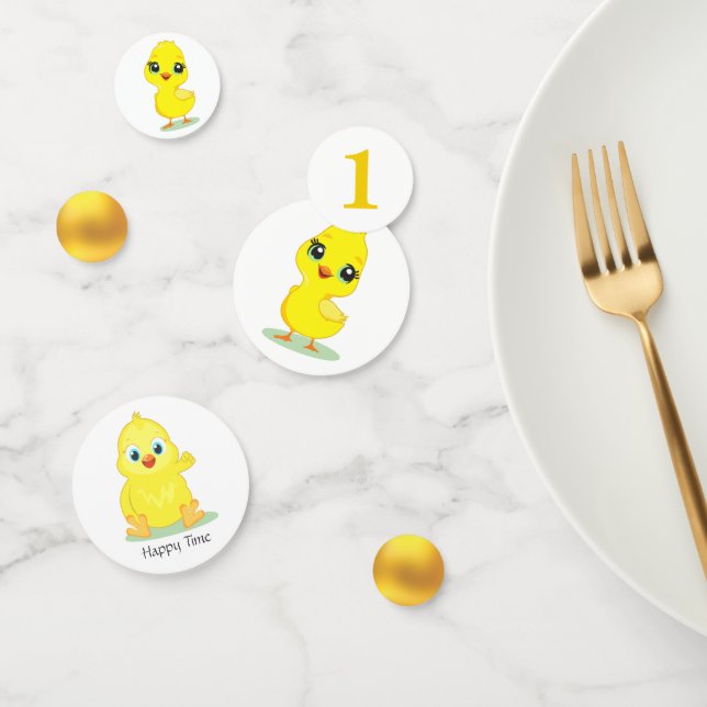 Joyeux Confetti de table de poussins (Groupe)