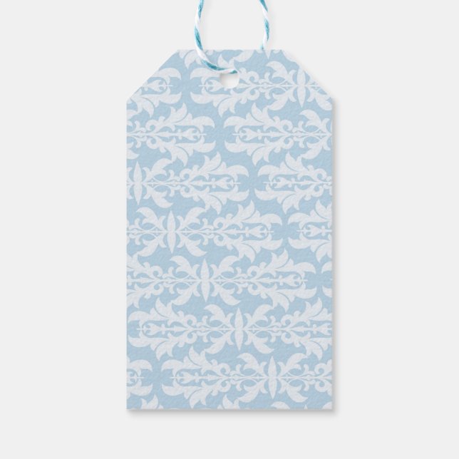 Joyeux Conte de Fées bleu Élégant Étiquette Cadeau (Dos)