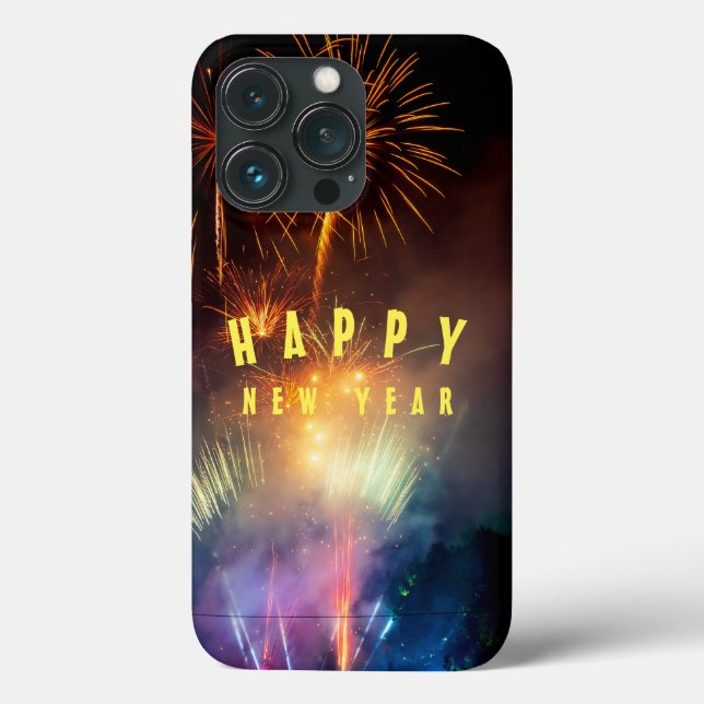 Joyeux coque iphone du feu d'artifice du Nouvel An (Verso)