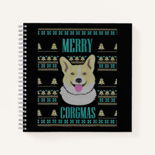Joyeux Corgmas Ugly Christmas Corgi Notizbuch