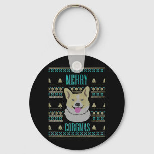 Joyeux Corgmas Ugly Christmas Corgi Schlüsselanhänger