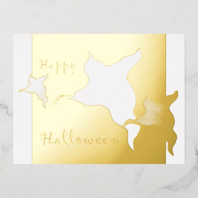 Joyeux Coup De Fantômes D'Halloween. Carte postale (Recto)