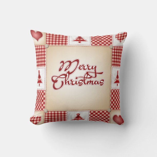 Joyeux Coussin de marionnettes de Noël (Recto)