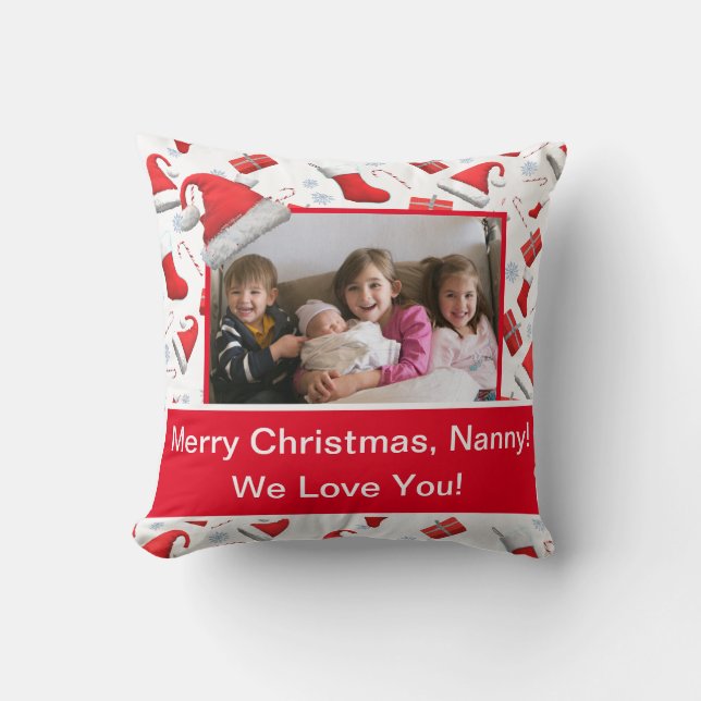 Joyeux Coussin de Noël personnalisé (Recto)