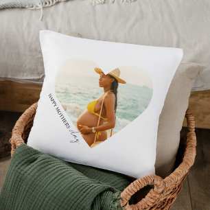 Joyeux Coussin de photos du coeur de la fête des m