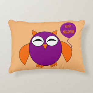 Joyeux Coussin du hibou de la fête d'Halloween