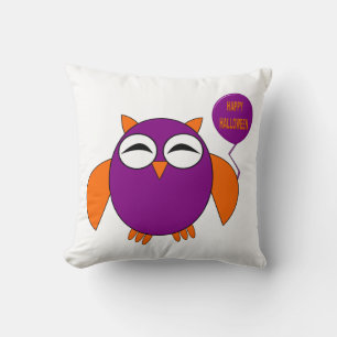 Joyeux Coussin du hibou de la fête d'Halloween
