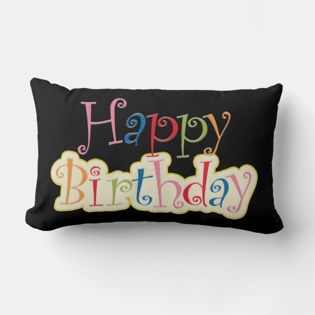 Joyeux Coussin Lumbar anniversaire (Recto)