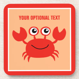 Joyeux Crabe dessous de verre personnalisés