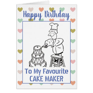 Joyeux créateur de gâteaux d'anniversaire