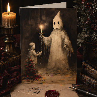 Joyeux Creepmas carte de Noël fantôme victorienne