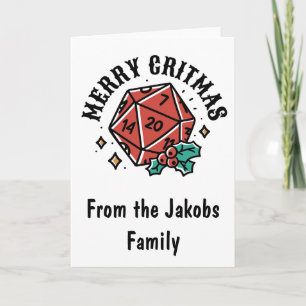 Joyeux critères de la carte de Noël DnD