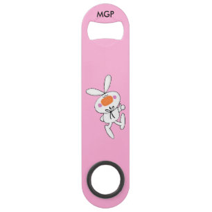 Joyeux Danser Cartoon Blanc Lapin Lapin Lapin