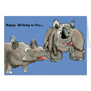 Joyeux dessin d'anniversaire Rhino