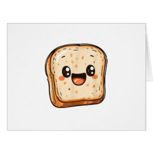Joyeux dessin en tranches de pain souriant toast
