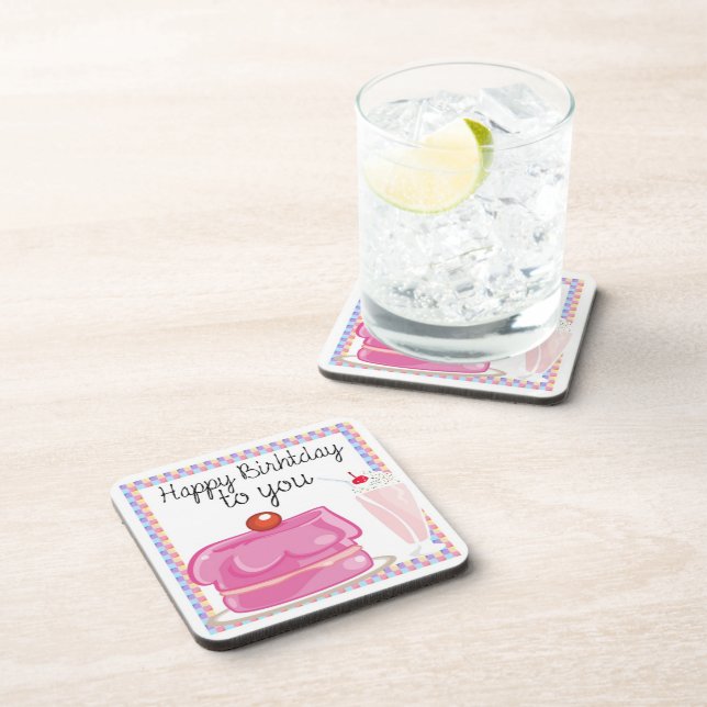 Joyeux Dessous de verre d'anniversaire (Côté Droit)