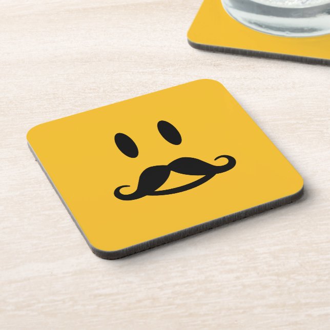 Joyeux dessous de verre personnalisés de Moustache (Côté gauche)