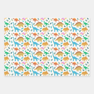 Joyeux Dinosaure pour le papier d'enveloppement de
