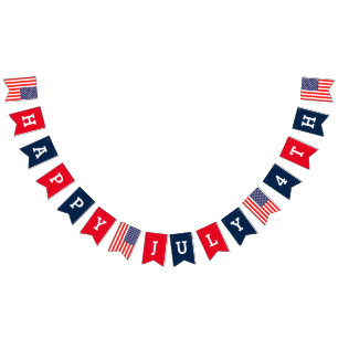 Joyeux drapeau américain du 4 juillet Drapeaux de 