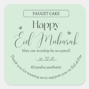 Joyeux Eid Moubarak Autocollant Esthétique Minim