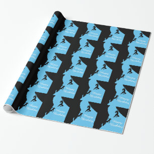 Joyeux emballage cadeau d'anniversaire des alpinis
