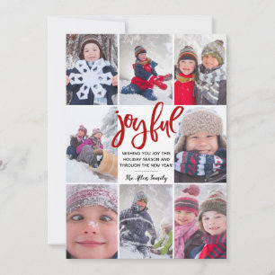 Joyeux en rouge 8 photo   Carte photo de Noël