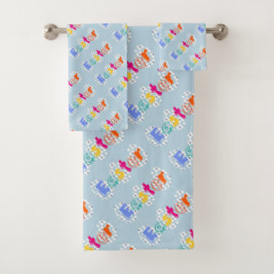 Joyeux ensemble de serviettes de bain de Pâques