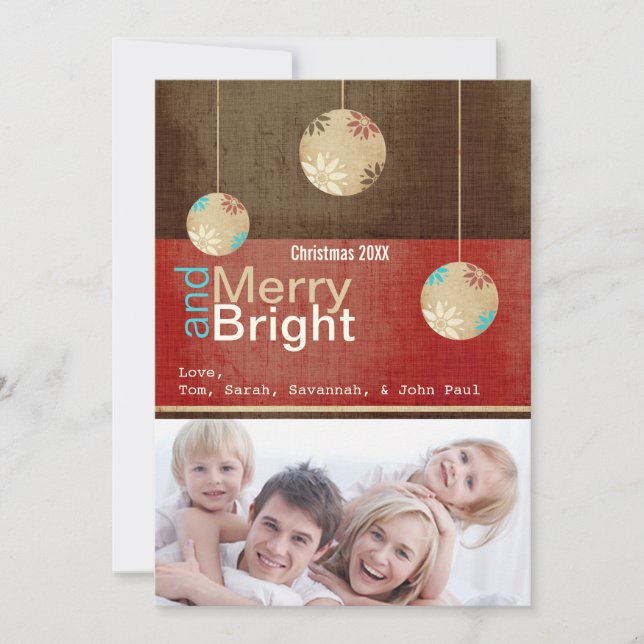 Joyeux et brillant Carte photo de famille (Devant)