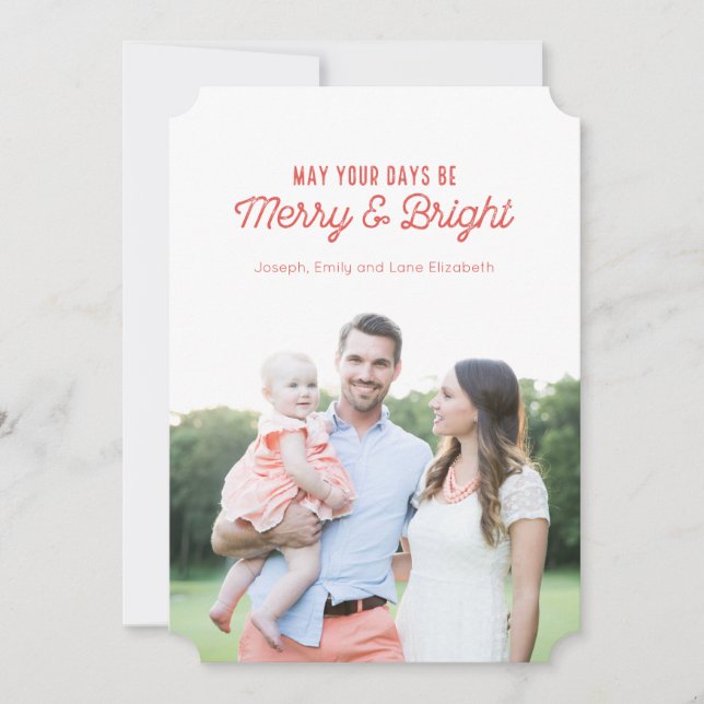 Joyeux et brillant Carte photo de vacances (Devant)