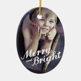 Joyeux et brillant joyeux ornement photo de Noël