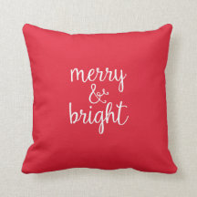 Joyeux et brillant rouge Noël Coussin de vacances
