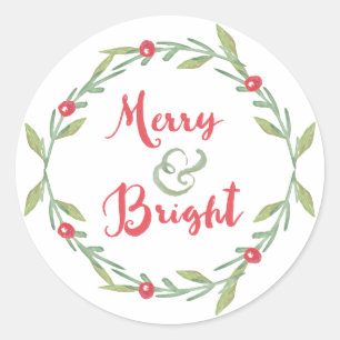 Joyeux et lumineux autocollant de guirlande