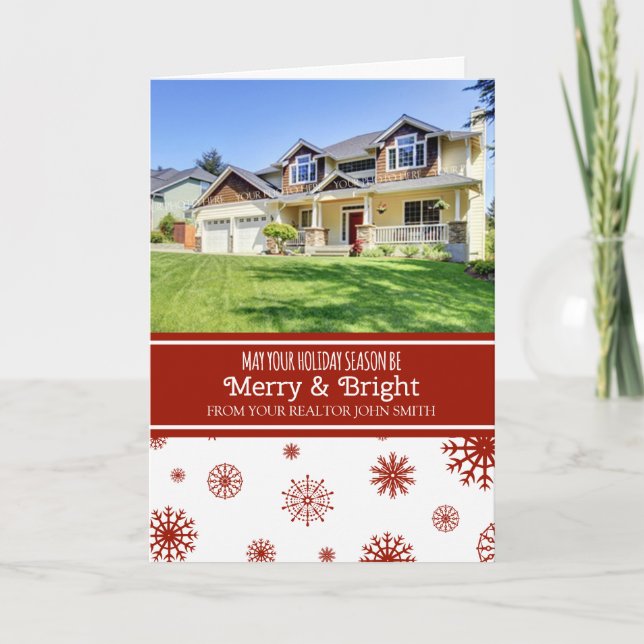 Joyeux et lumineux carte photo d'agent immobilier (Devant)