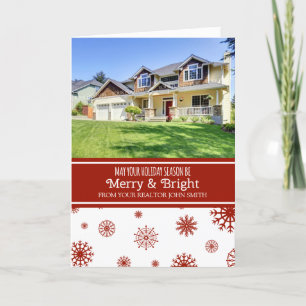 Joyeux et lumineux carte photo d'agent immobilier