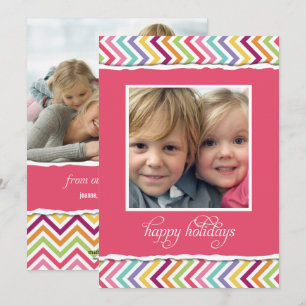 Joyeux et lumineux Carte photo de vacances double
