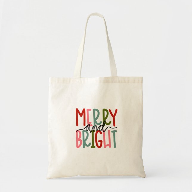 Joyeux et lumineux - Festive Sac fourre-tout de va (Devant)