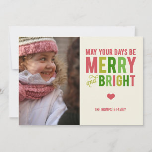 Joyeux et lumineux Noël/ Carte photo de vacances