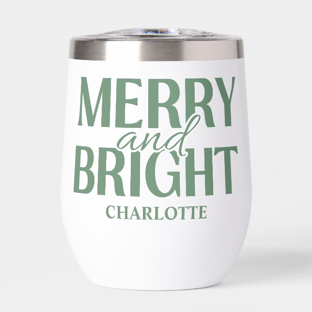 Joyeux et Lumineux Noël Fêtes Vert (Avant)