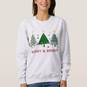 Joyeux et lumineux Sweatshirt d'arbre de Noël