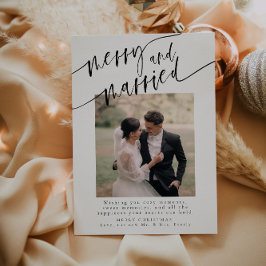 Joyeux Et Marié Élégante Carte De Noël Nouvelle Ma