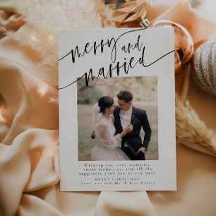 Joyeux Et Marié Élégante Carte De Noël Nouvelle Ma