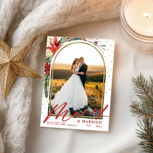 Joyeux et marié Mariage de Noël Faire-part (Créateur téléchargé)